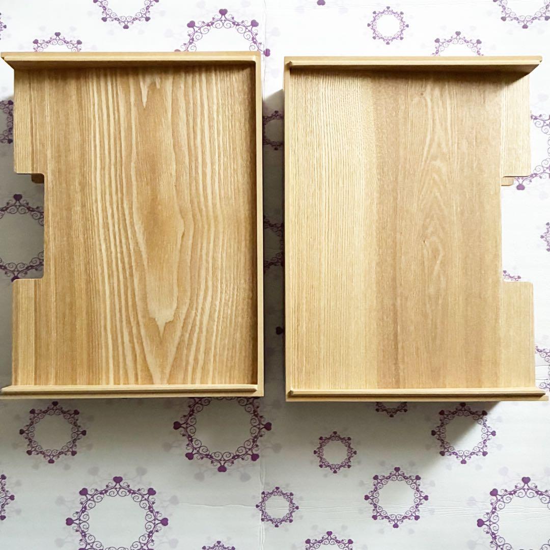 12点セット 木製書類整理トレー タイマー 文房具　バインダー