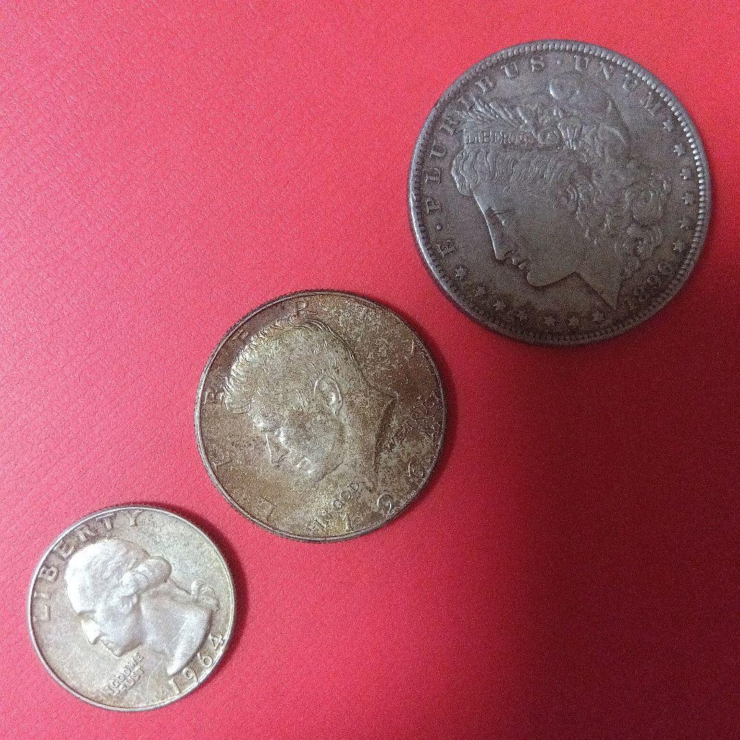 アメリカ銀貨 1896年 モルガン/1964年 ケネディ/1964年 ワシントン
