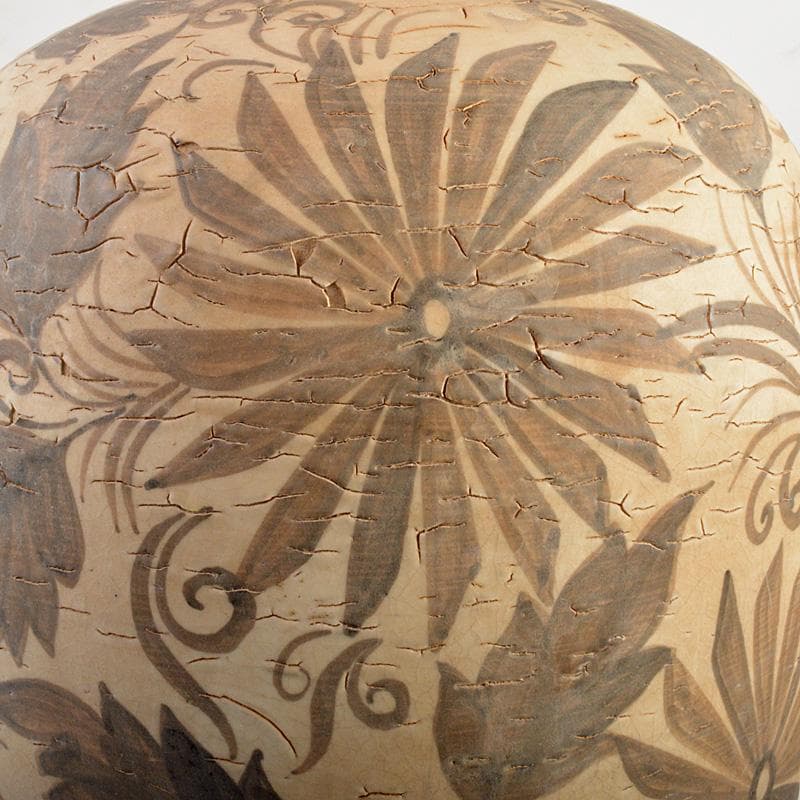 中国　磁州窯白磁　鉄絵花卉文瓶　M　6321C