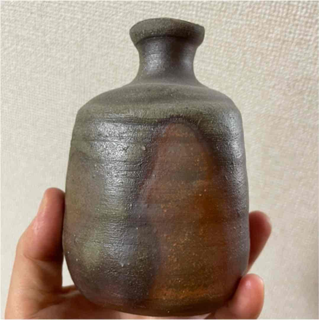 ■備前焼 窯変三角備前徳利 中村和樹