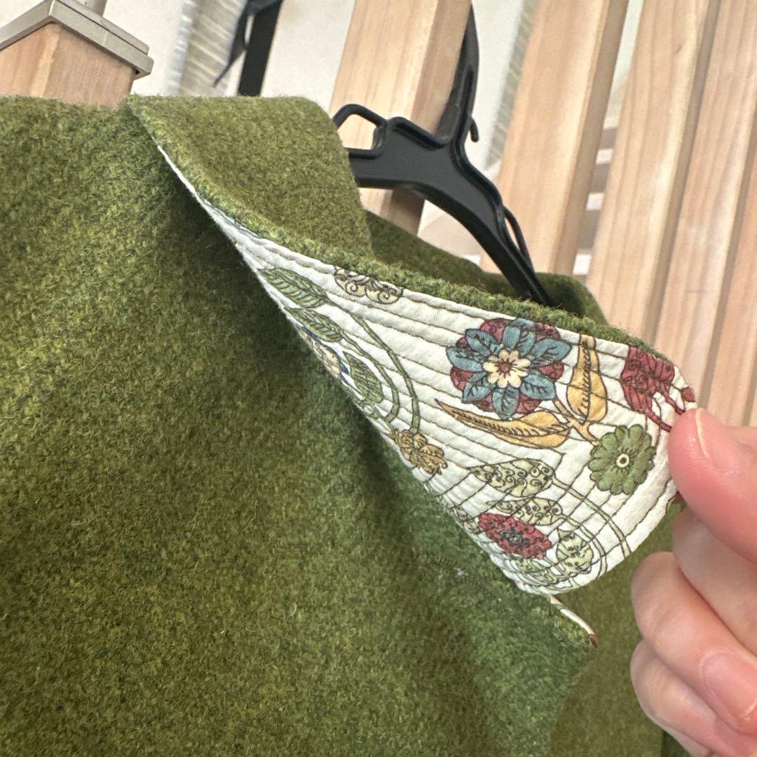 オリーブグリーン ウールコート M