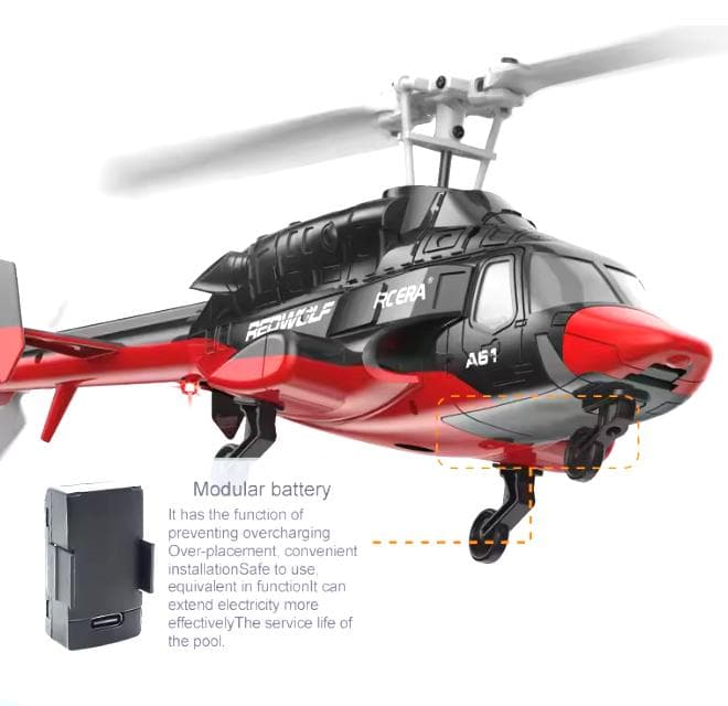 ERA A61 ブラック + レッド ホビーラジコンヘリ