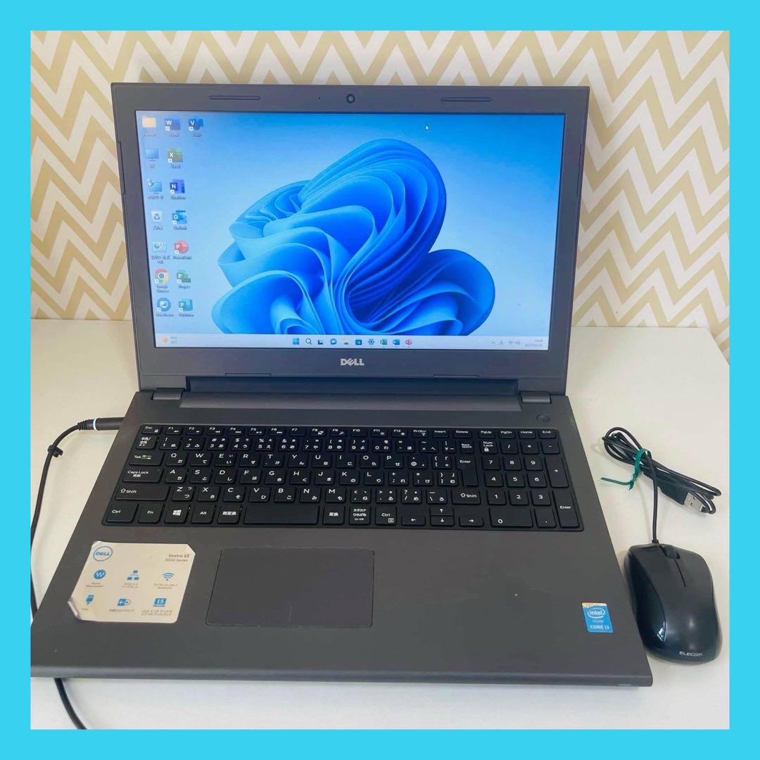 T222 DELLノートパソコンSSD高速 Windows11オフィス付き