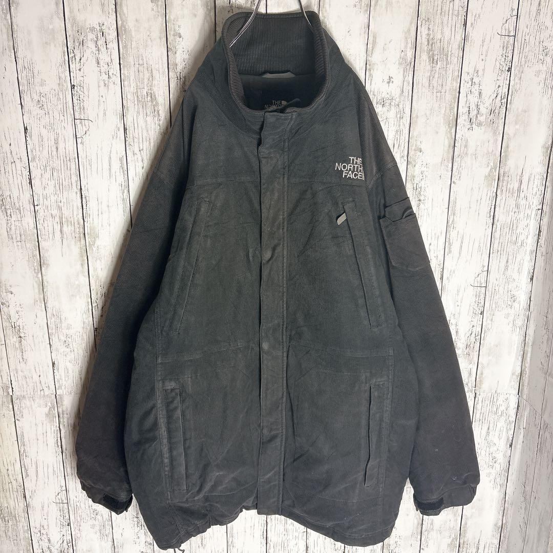 ノースフェイス コーデュロイ ジャケット L 刺繍ロゴ ドローコード付□