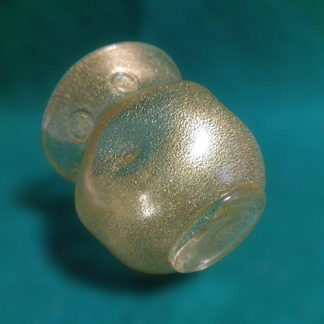 金色泡入りガラス茶器 木箱付き　岩田久利