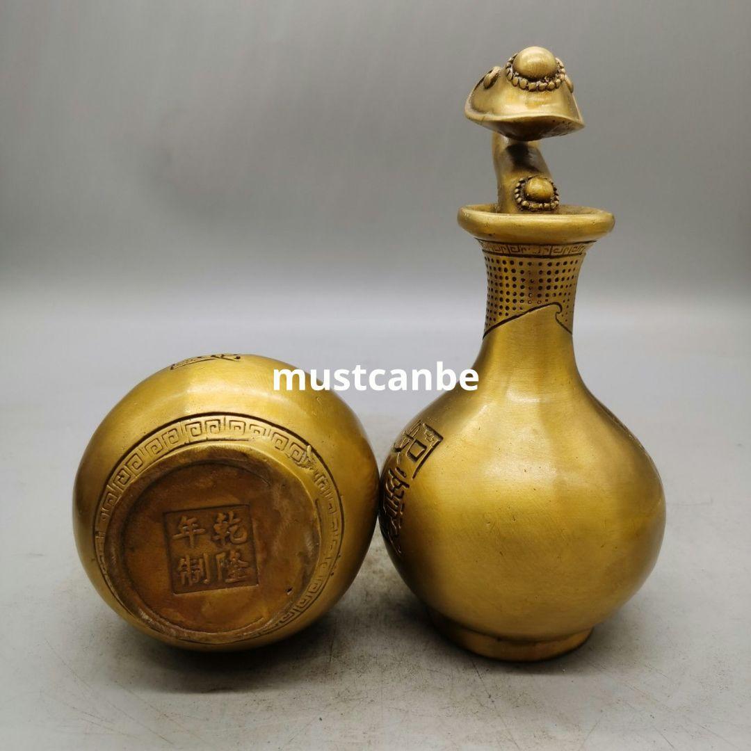 銅器 開蓋福禄 客間 事務室 風水 置物 装飾品 工芸品