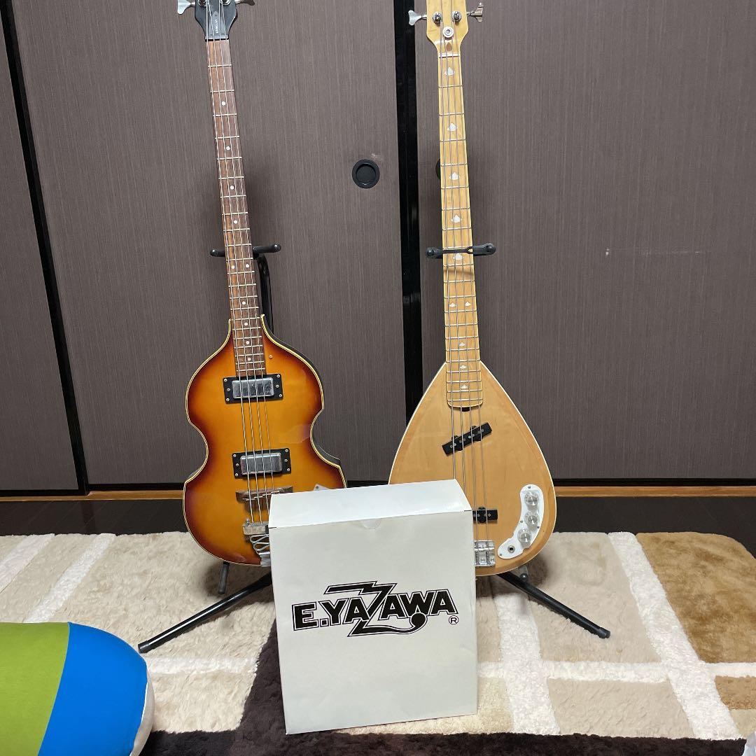 矢沢永吉フィギュアとベースギター2本