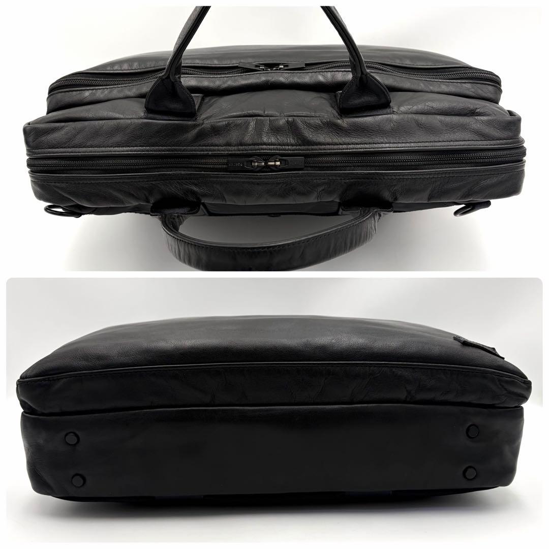 ポーター タイムブラック 2way ブリーフケース ショルダーバッグ 黒 レザー