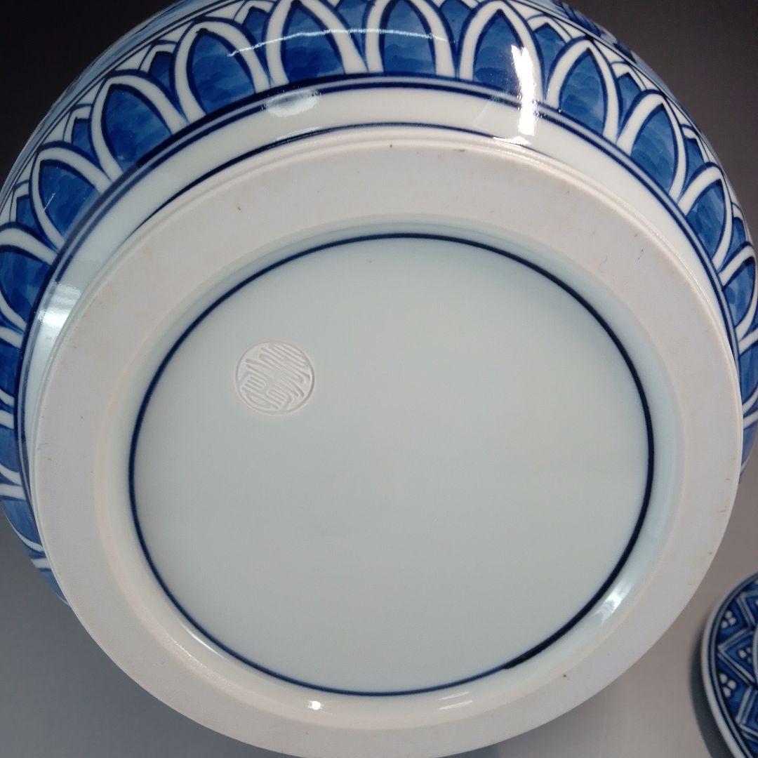 芋頭　祥瑞　染付　水指