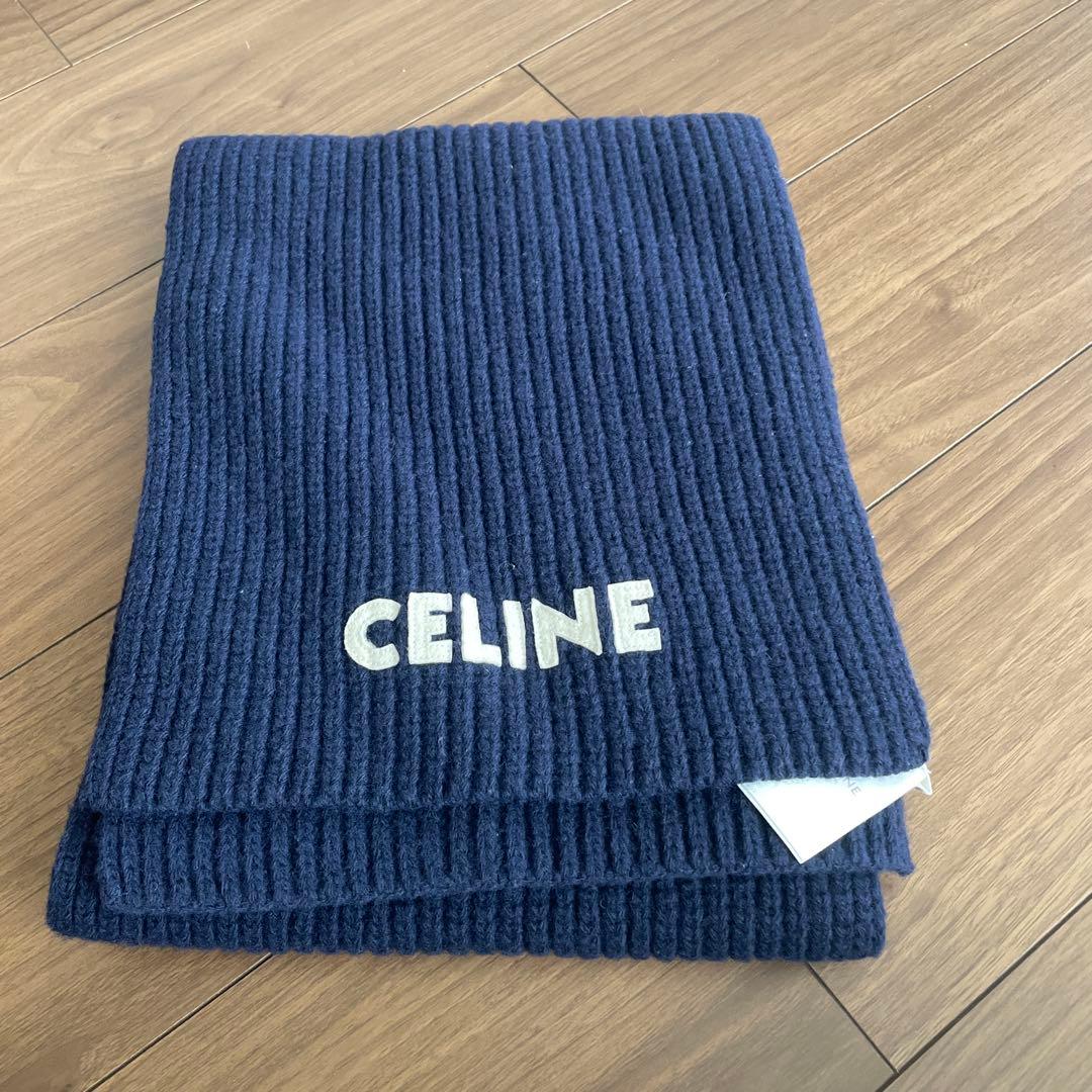 CELINE ネイビー マフラー