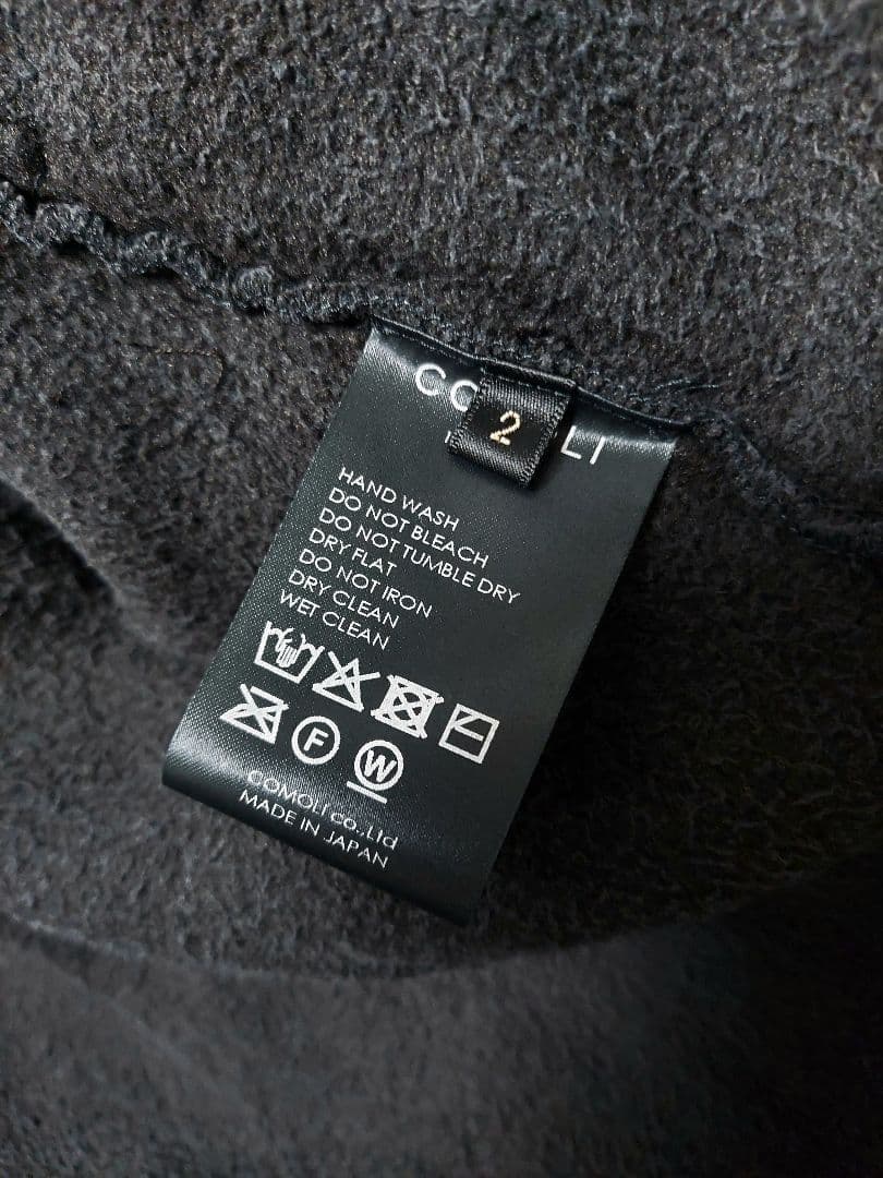 COMOLI コモリ シルクフリース ジップアップジャケット サイズ2 25AW