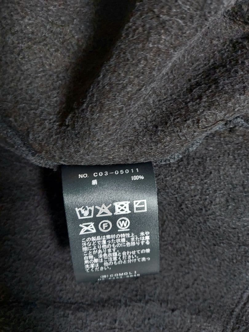 COMOLI コモリ シルクフリース ジップアップジャケット サイズ2 25AW