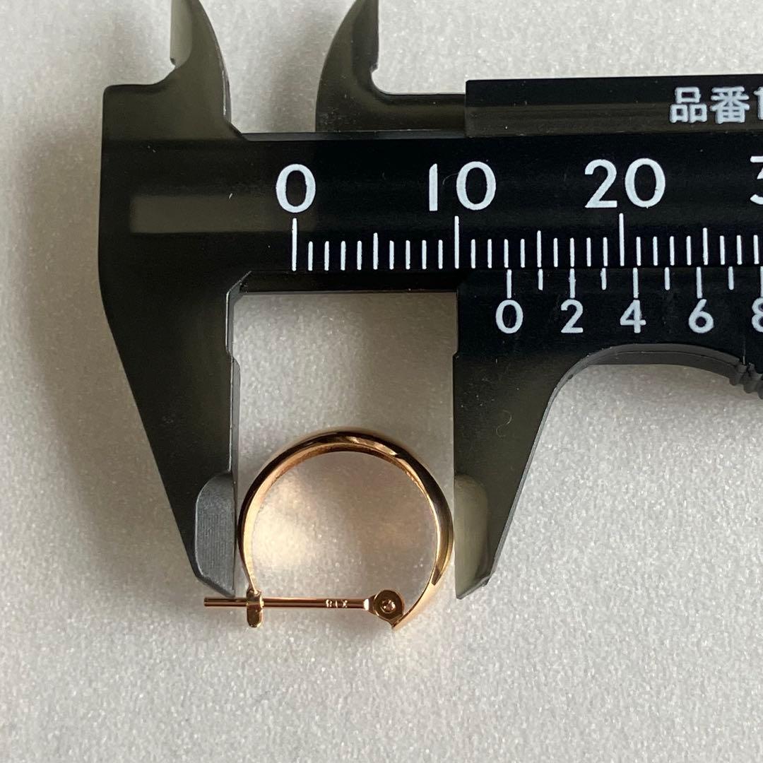 k18 ピンクゴールド　5×13 月甲 フープピアス