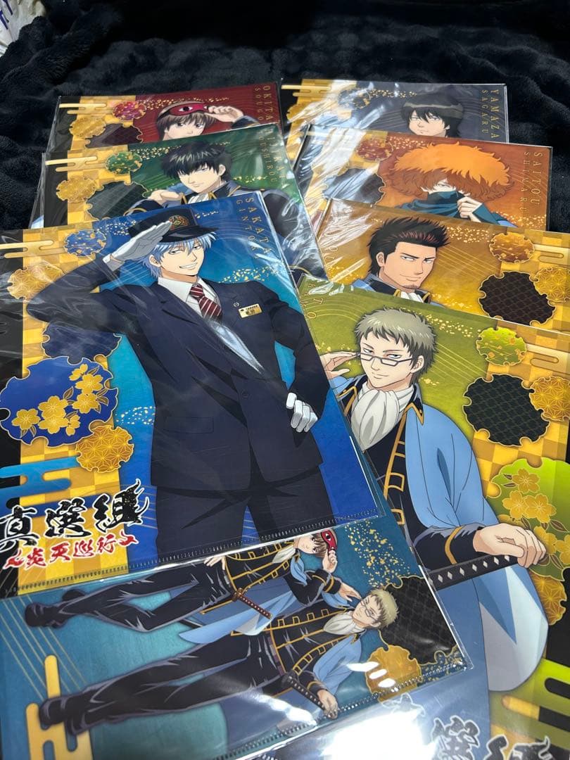 銀魂　クリアファイル　ひらかたパーク　真選組　炎天巡行　かぶき町四天王　冬の装い