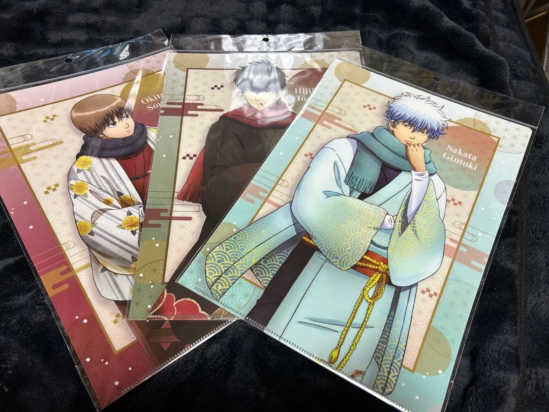 銀魂　クリアファイル　ひらかたパーク　真選組　炎天巡行　かぶき町四天王　冬の装い