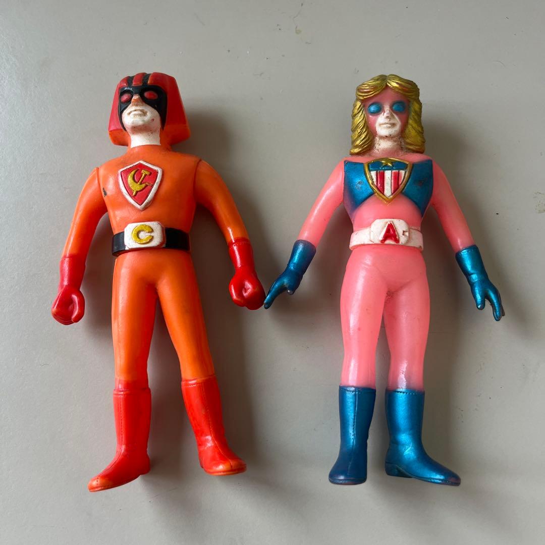 バトルフィーバーJ バトルコサック ミスアメリカ　ソフビ ポピー製