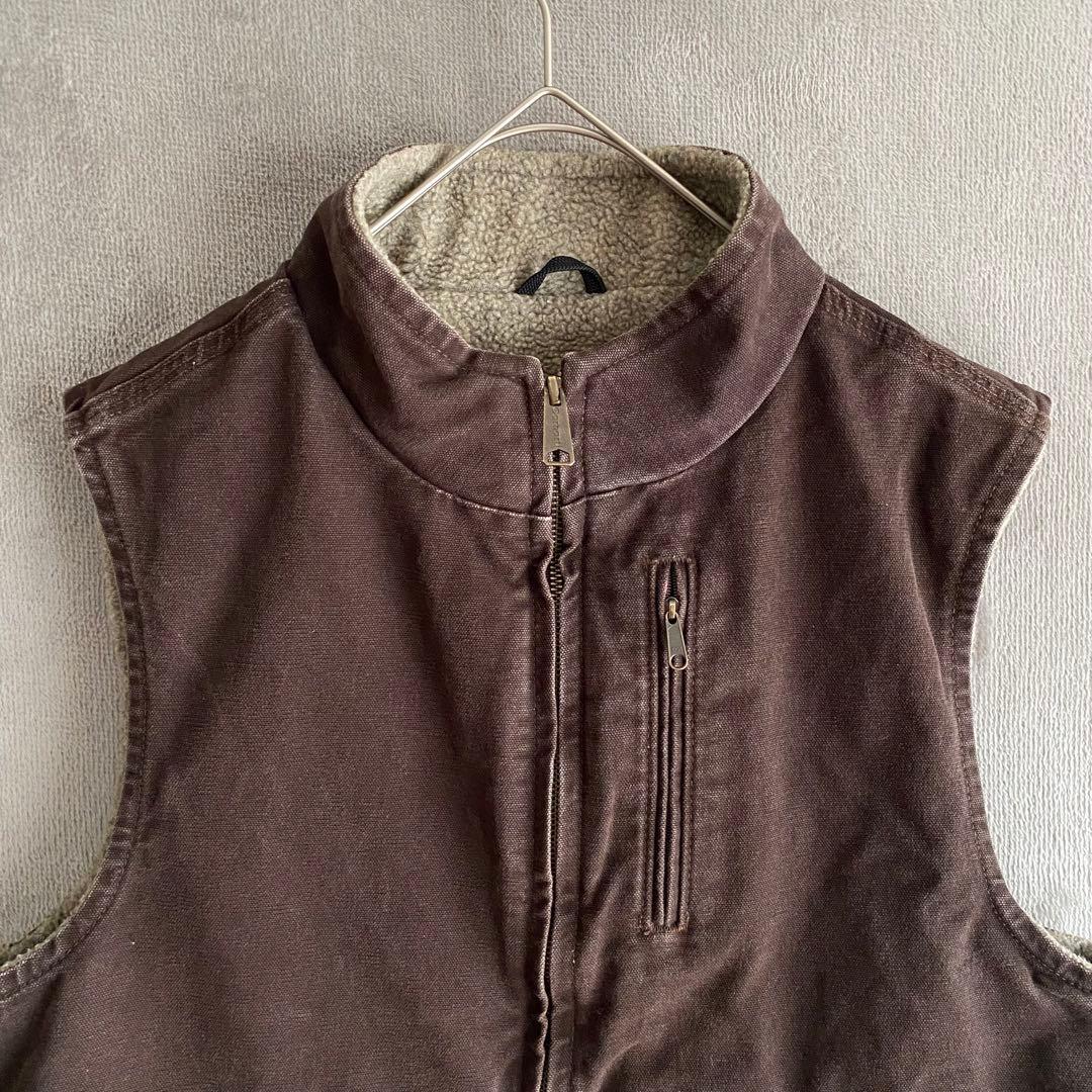 Carhartt ダックベスト 裏ボア メキシコ製 M ブラウン