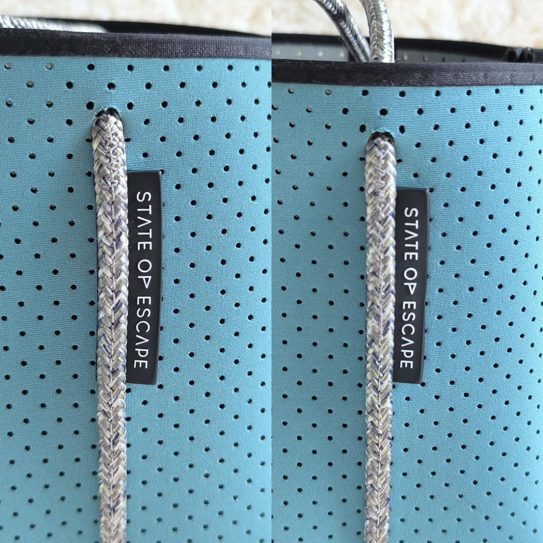 STATE OF ESCAPE ハンドバッグ 2WAY ポーチ付き ブルー