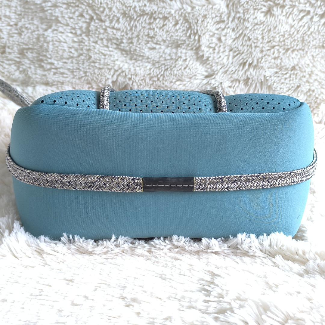 STATE OF ESCAPE ハンドバッグ 2WAY ポーチ付き ブルー