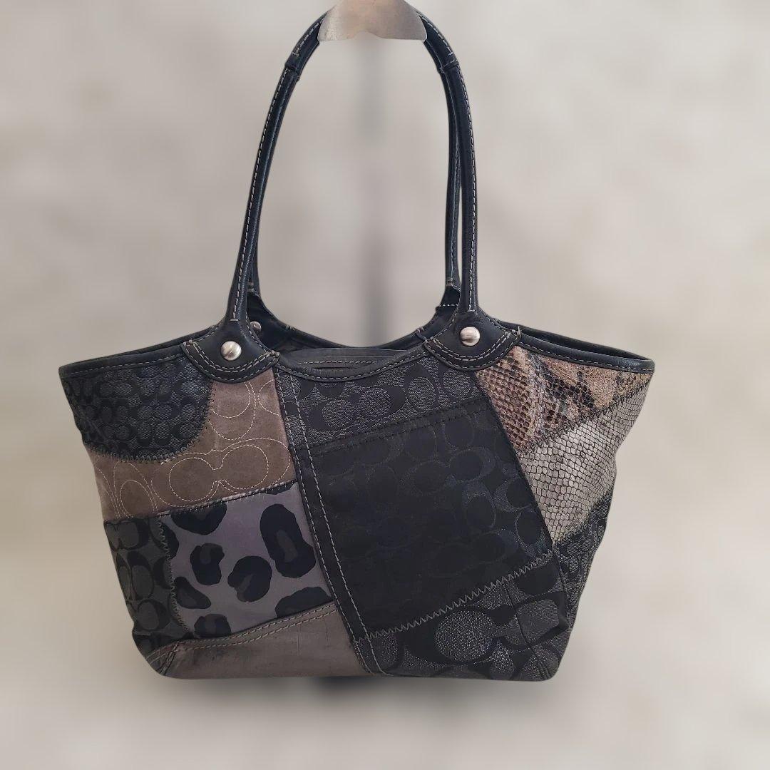 ⭐美品⭐COACH シグネクチャー パッチワーク ショルダーバッグ レザー