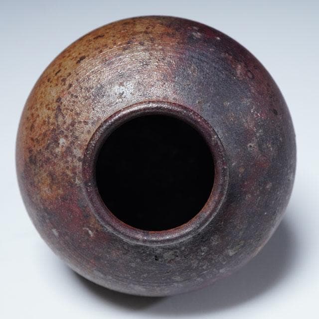 市野信水　丹波焼〆茶入　共箱　茶道具　茶器　濃茶　兵庫県　立杭