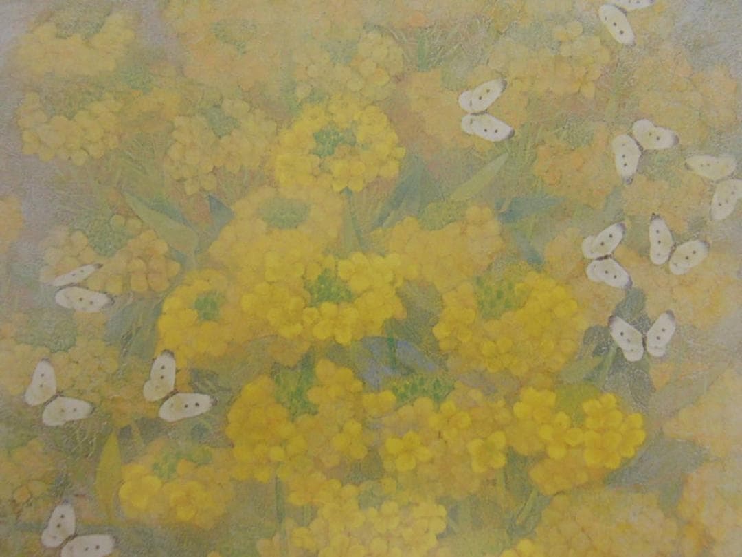 高橋淑子、【ゆく春】、希少な額装用画集より、新品額装付