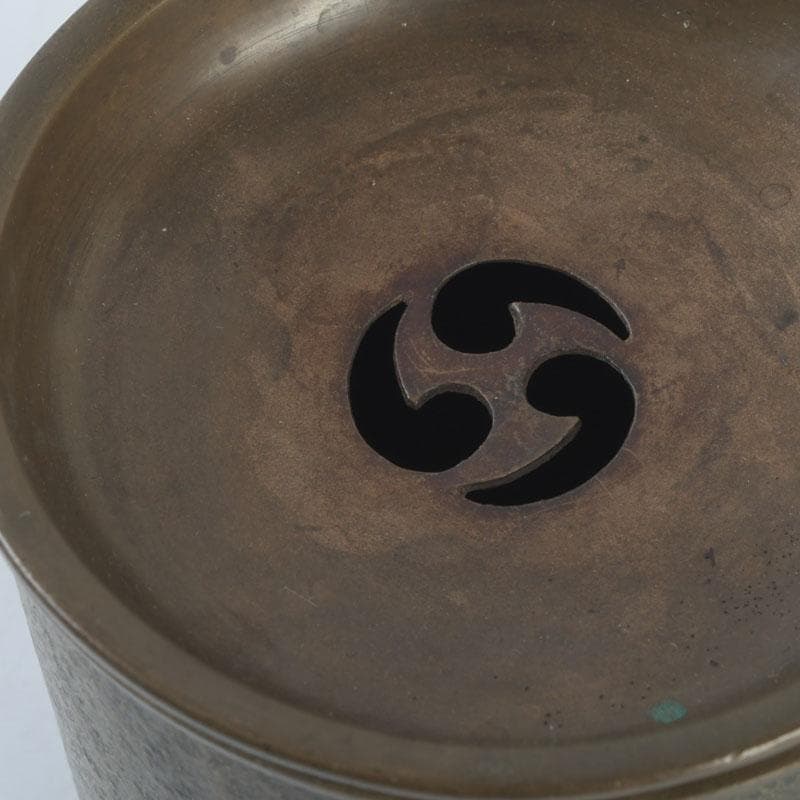 煎茶道具　黄銅　茶こぼし　建水　V　9637