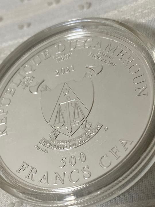 2021年　カメルーン　LUCKY HOURS　時計　幸運　　銀貨