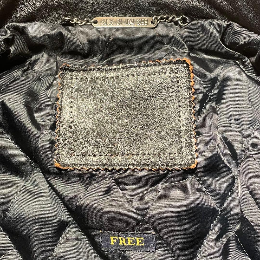 MIDCOAST ライダースジャケット 羊革 革ジャン 本革 短丈 黒 M