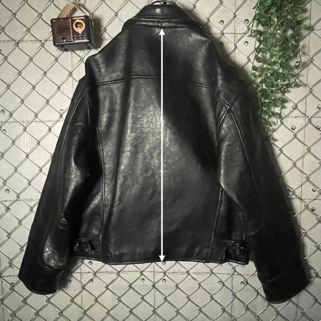 MIDCOAST ライダースジャケット 羊革 革ジャン 本革 短丈 黒 M