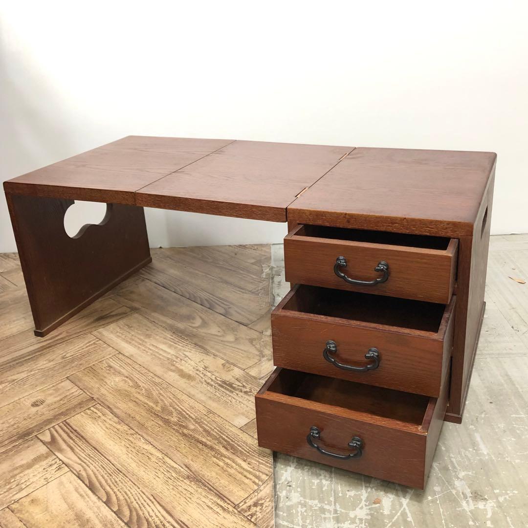 文机　折りたたみ机　アンティーク　和モダン　インテリア