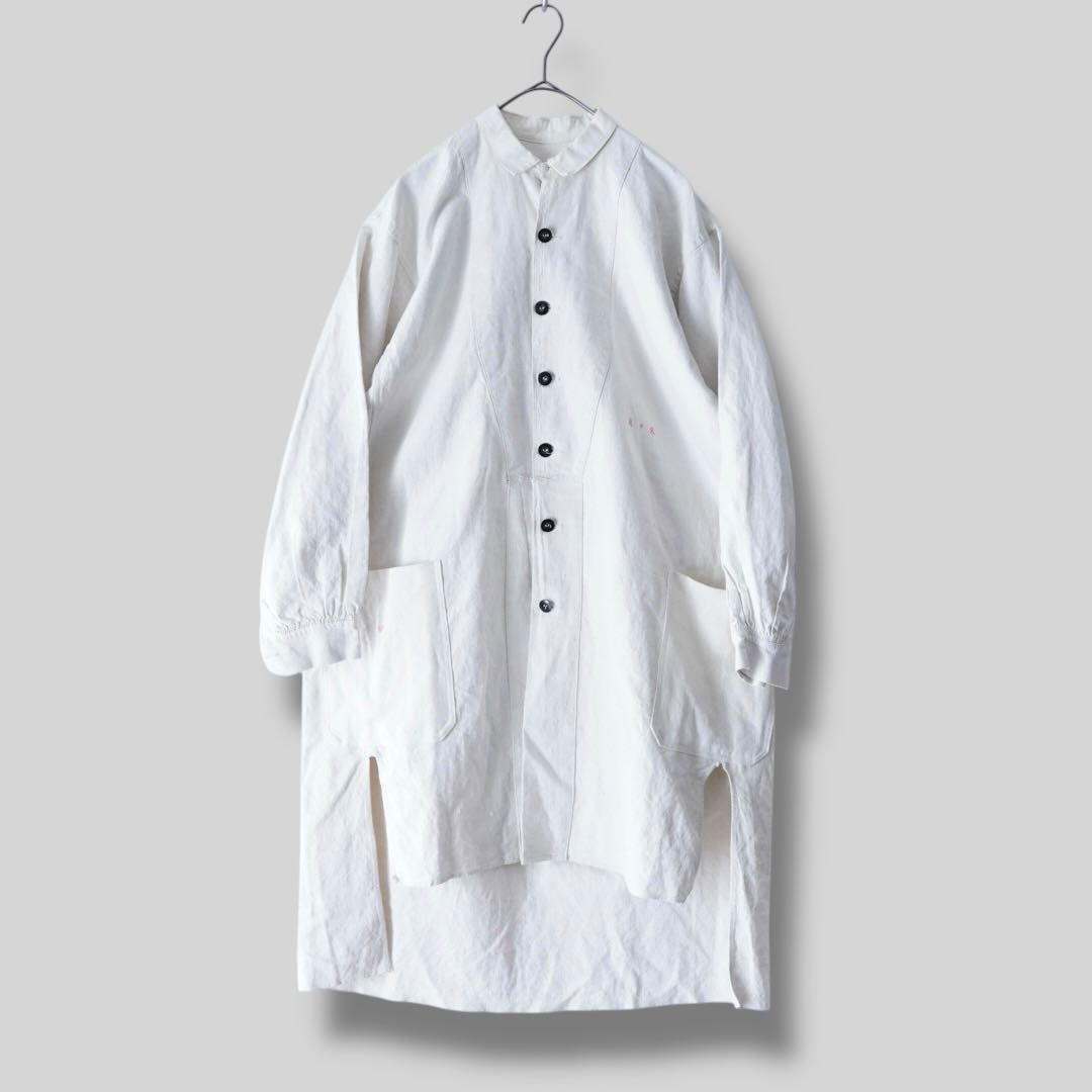 1930s フレンチリネン アンティーク ヴィンテージ リネンコート ビヨード