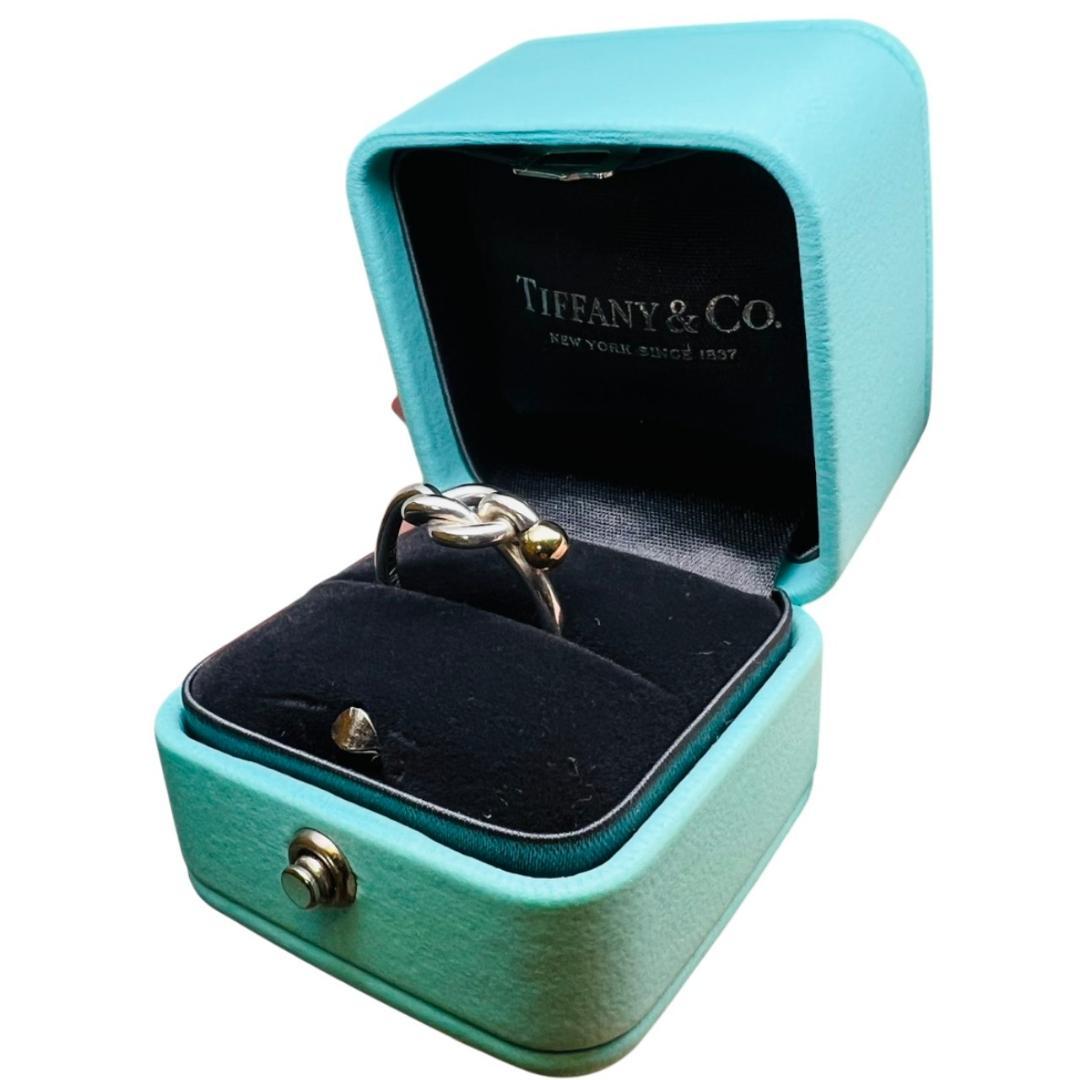 【極美品】TIFFANY リング 指輪 ラブノット コンビ 925 750 8号