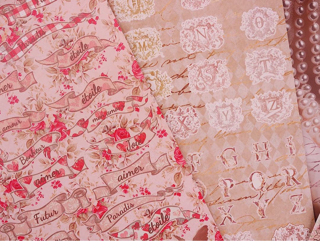 バレンタイン♡選べるデザペ　コラージュ　おすそ分けファイル　A4デザインペーパー