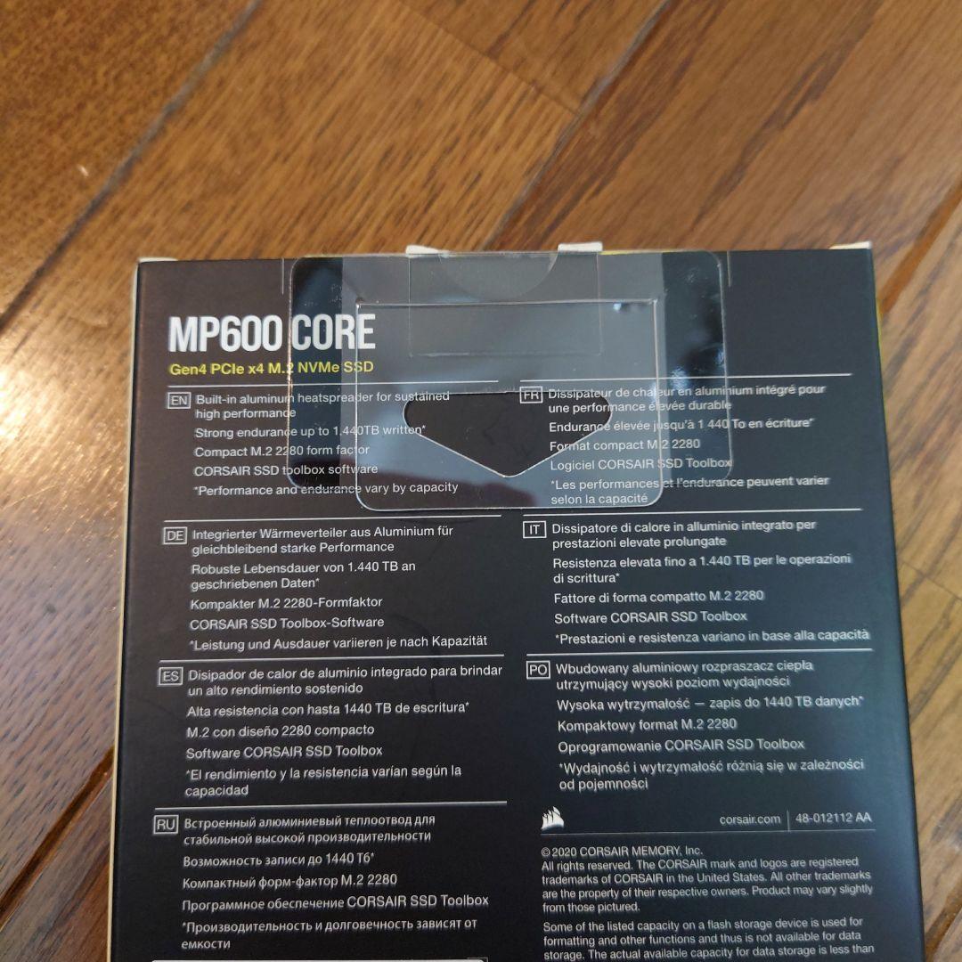 内蔵型SSD CORSAIR MP600 CORE 4TB NVMe SSD