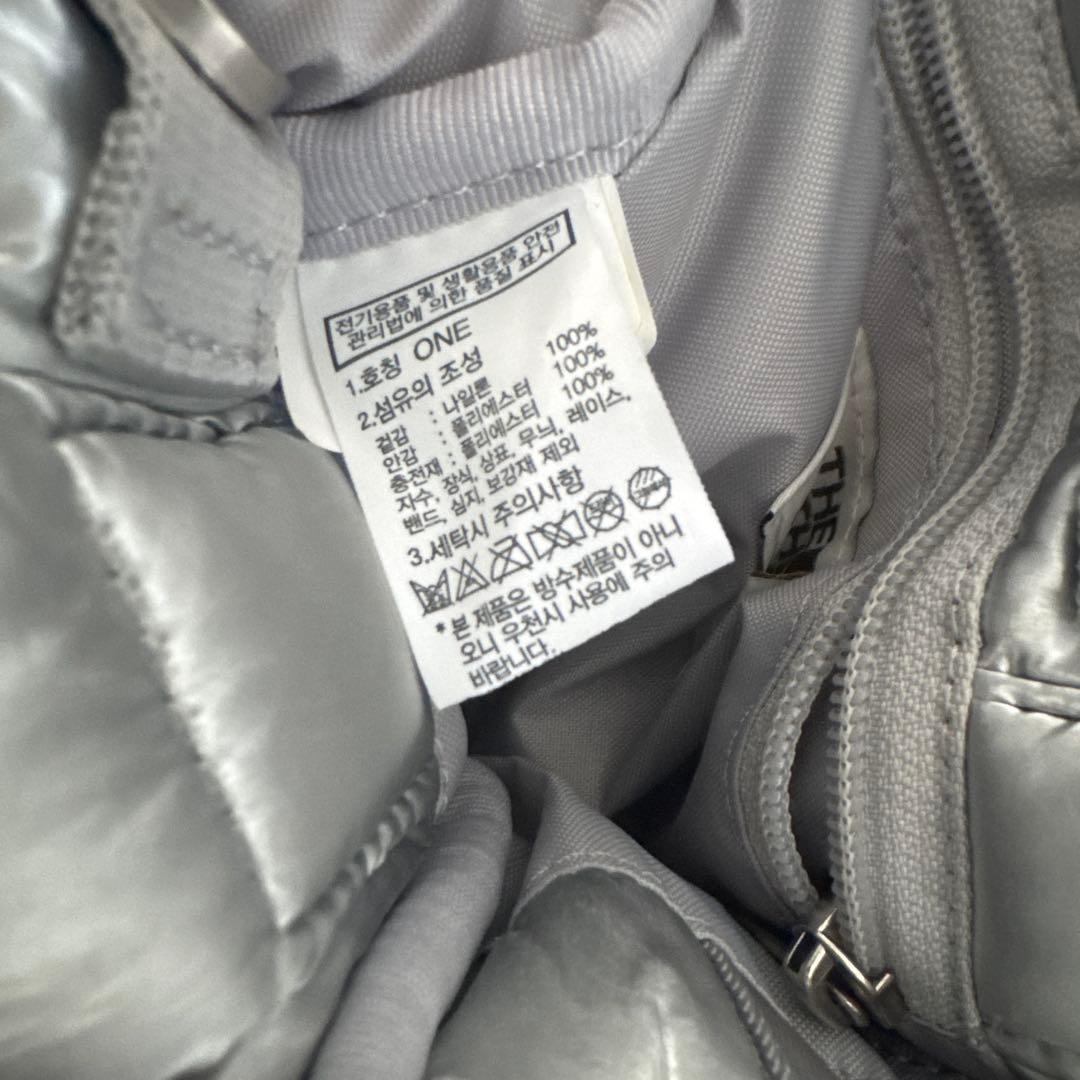 韓国限定　ノースフェイス　プランピートート　ミニ　シルバー