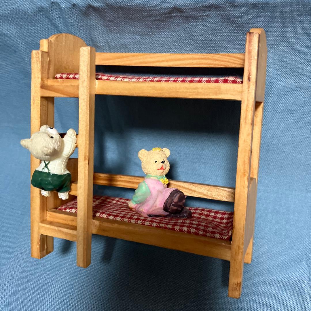 セキグチ❤️木製家具5点セット クマの人形付き家具・ビンテージ