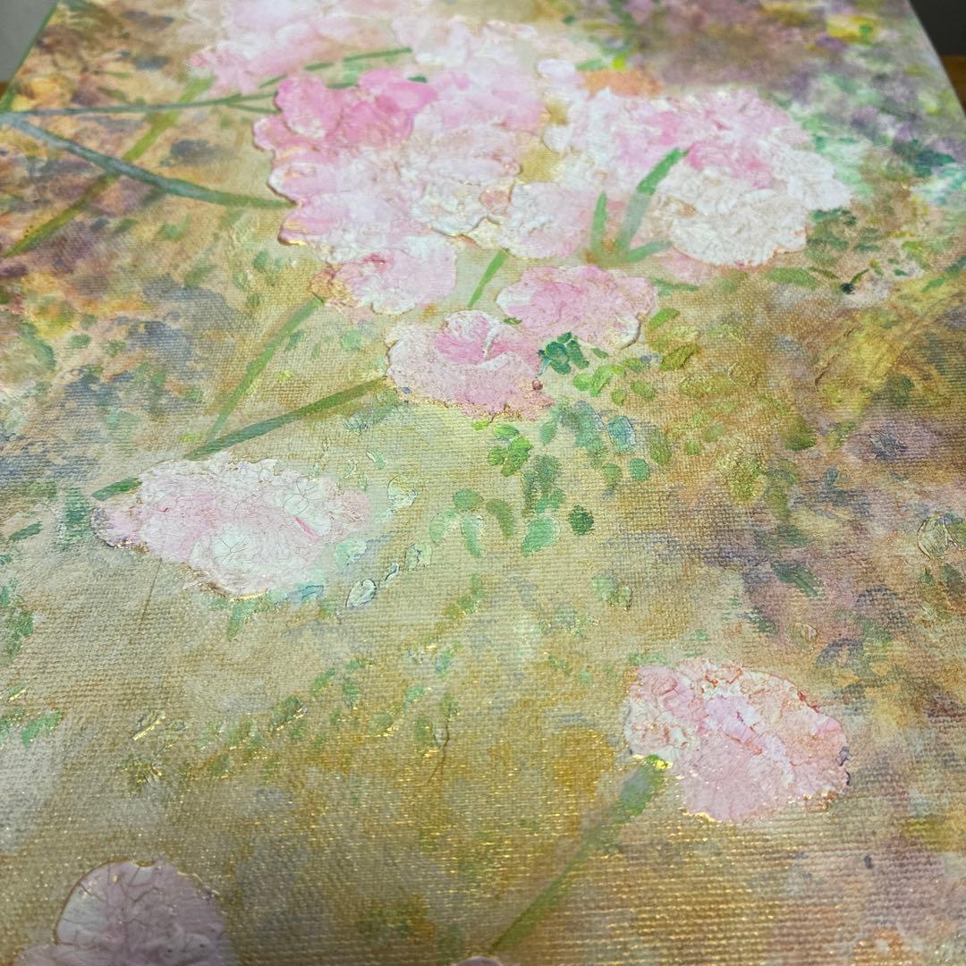 \"真昼のクイーン エリザベスローズ\"花の油絵 キャンバスアート