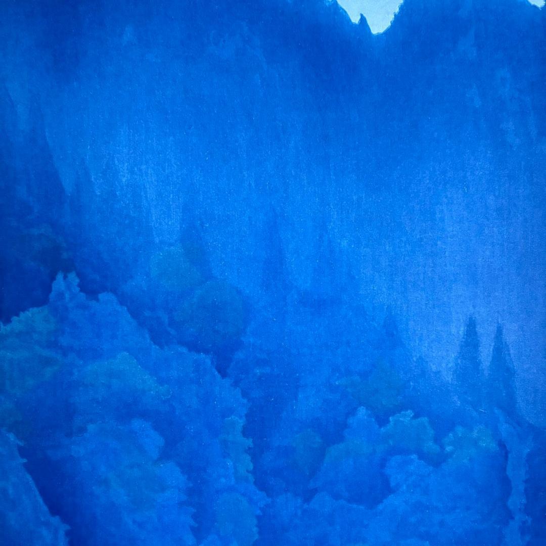 東山魁夷「夕静寂」木版画 アダチ版画 マージンに銘有 昭和を代表する日本画家