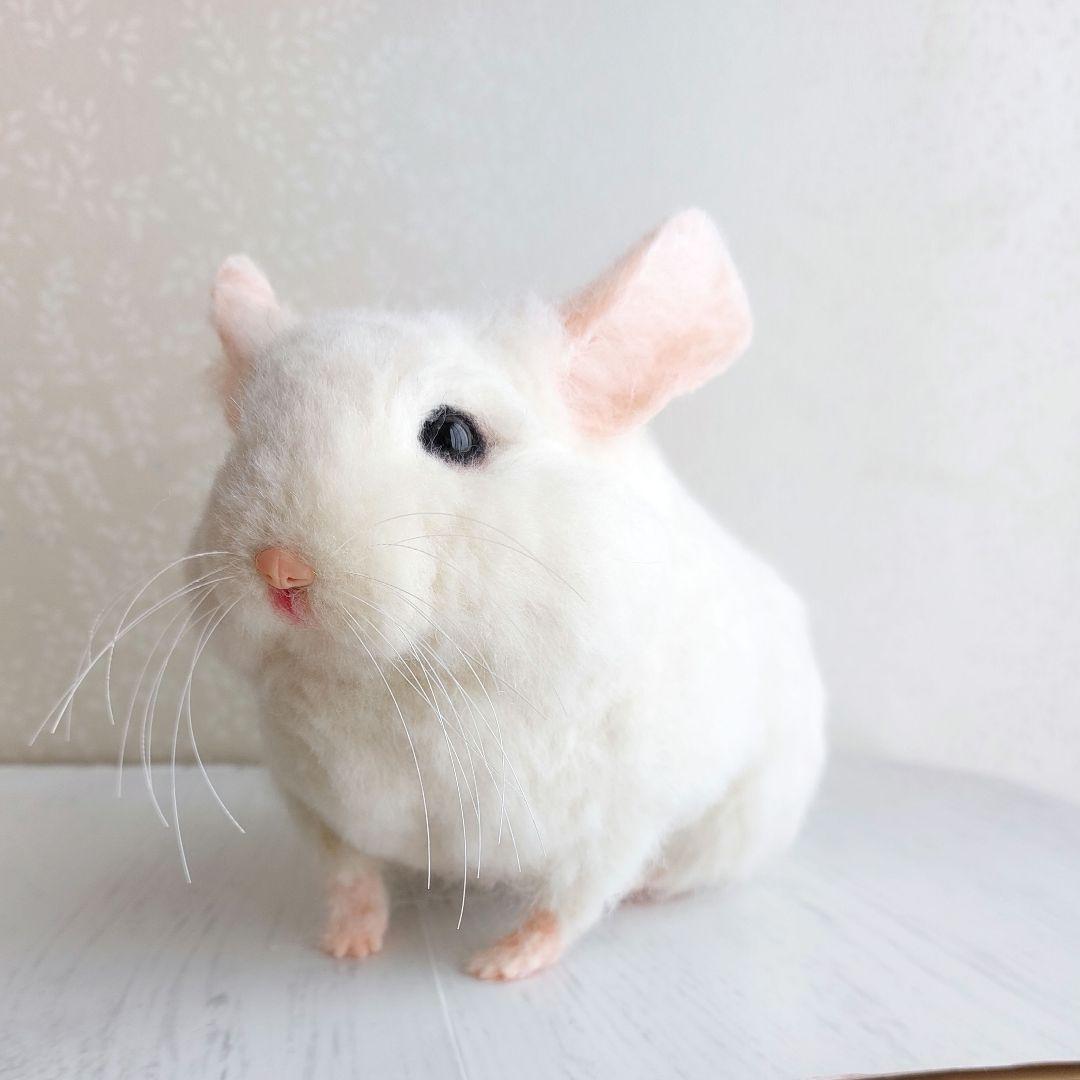 羊毛フェルト　チンチラ