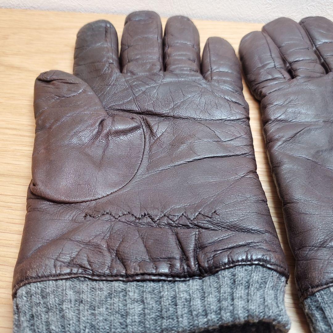 希少 ラルフローレン 手袋 レザー 本革 キルティング レーシング グローブ