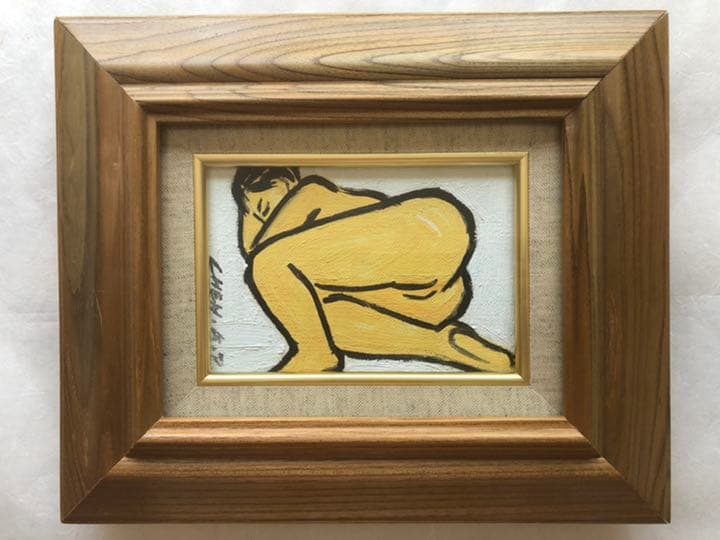 現代美術、真作保証CHEN GUIPING オリジナル油絵原画 午後の誘惑