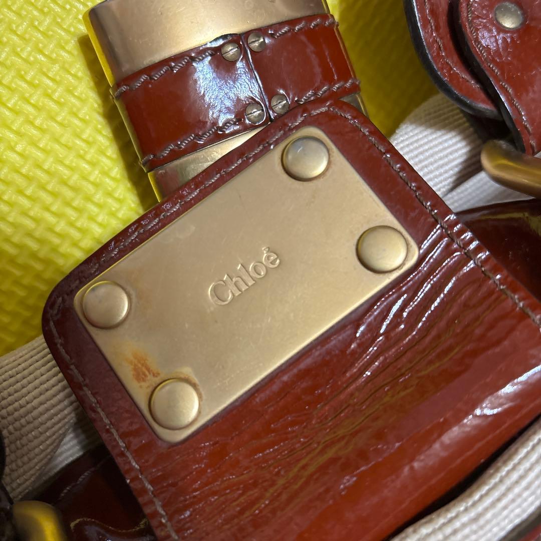 SeeByChloeベージュとブラウンのハンドバッグ