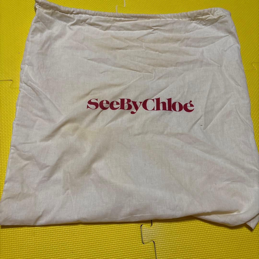 SeeByChloeベージュとブラウンのハンドバッグ