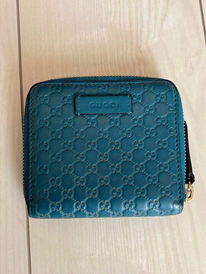 GUCCI GGパターン 二つ折り財布 緑