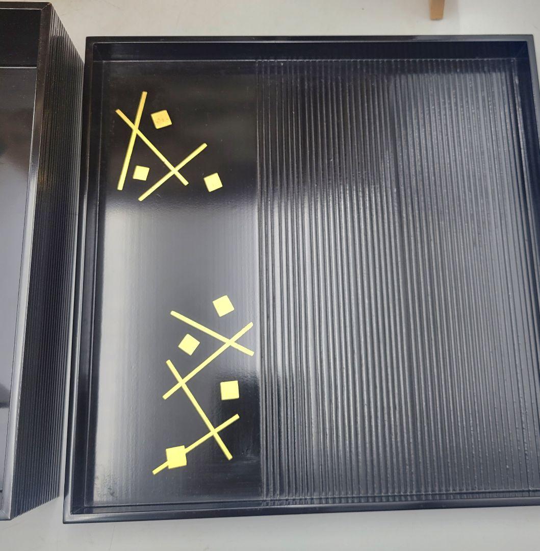 木製漆塗り　柳菴作　柳筥　出世膳　5客　弁当箱　共箱　未使用　骨董品、美術品