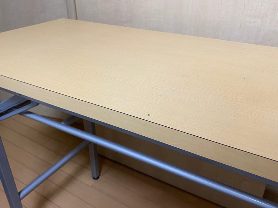会議用 机 折りたたみテーブル ナチュラル