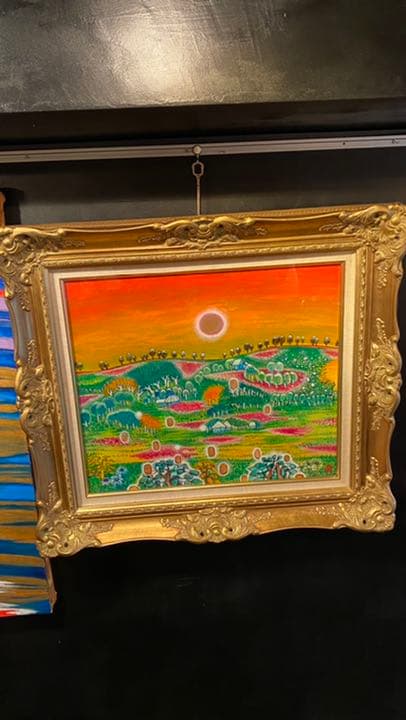 【アクリル画】 商品名 「小判川8」　額付き10号　新品