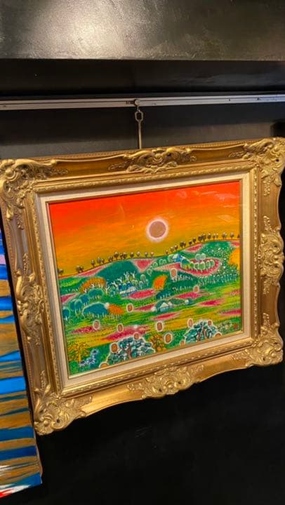 【アクリル画】 商品名 「小判川8」　額付き10号　新品