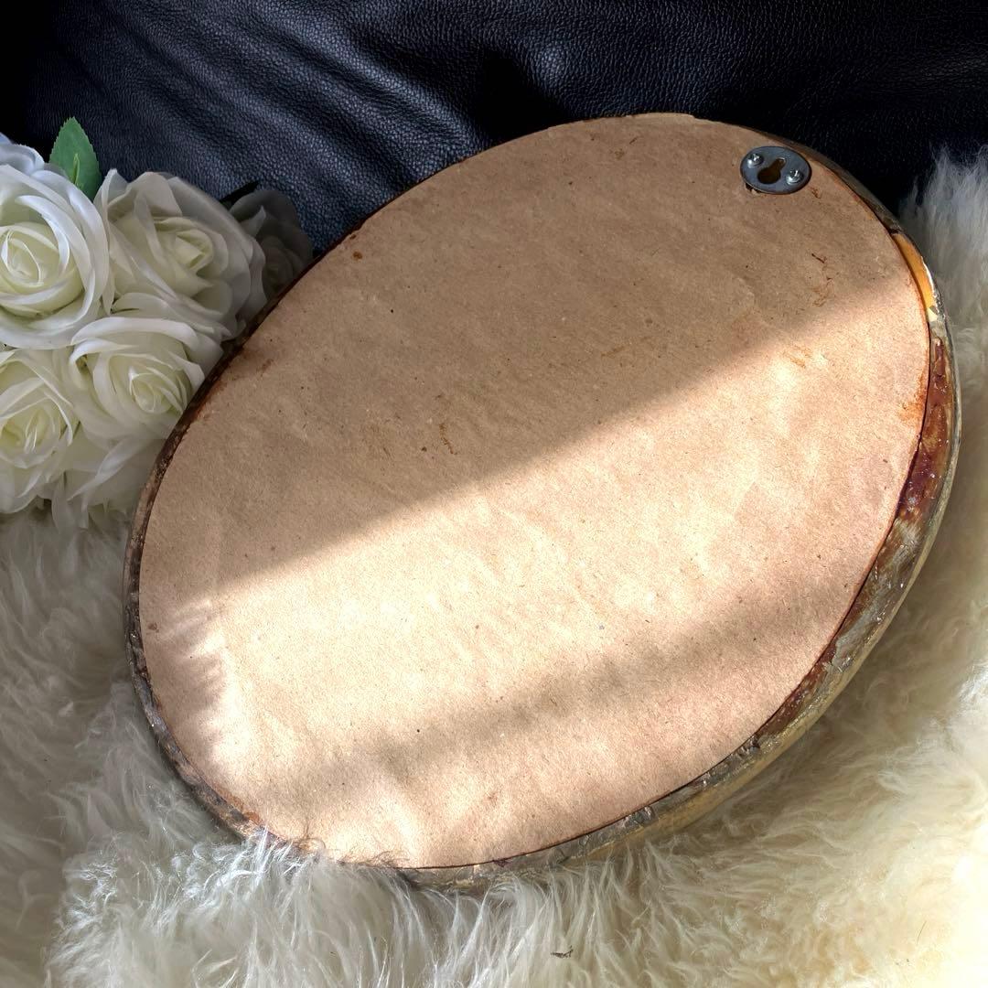 フランスアンティークリボンガーランドミラー　鏡